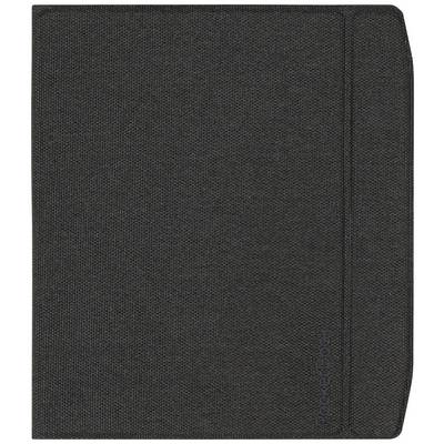 Een zwart hardcover-hoesje voor een Pocketbook. Het hoesje heeft een gestructureerde oppervlakte en is stevig gesloten.