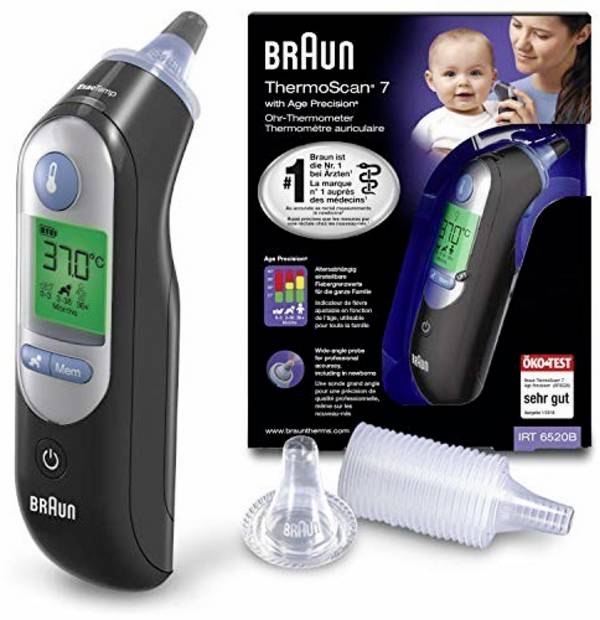 Braun ThermoScan 7 Infrarood koortsthermometer Voorverwarmde meetpunt