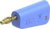 4 mm enkele stekker compleet blauw