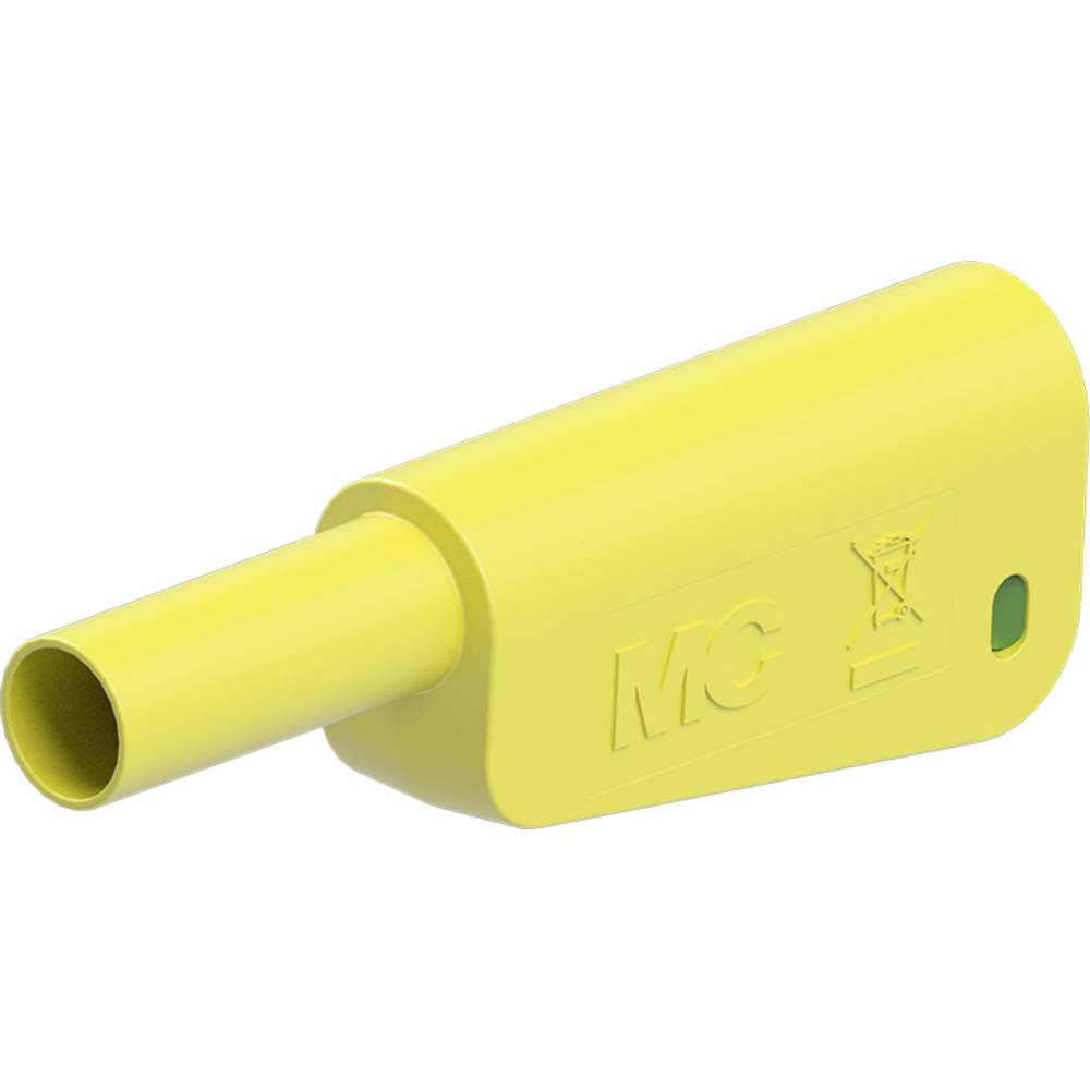 Stäubli SLM-4A-46 Veiligheids-lamelstekker, male Stekker Stift-Ø: 4 mm Geel, Groen 1 stuk(s)