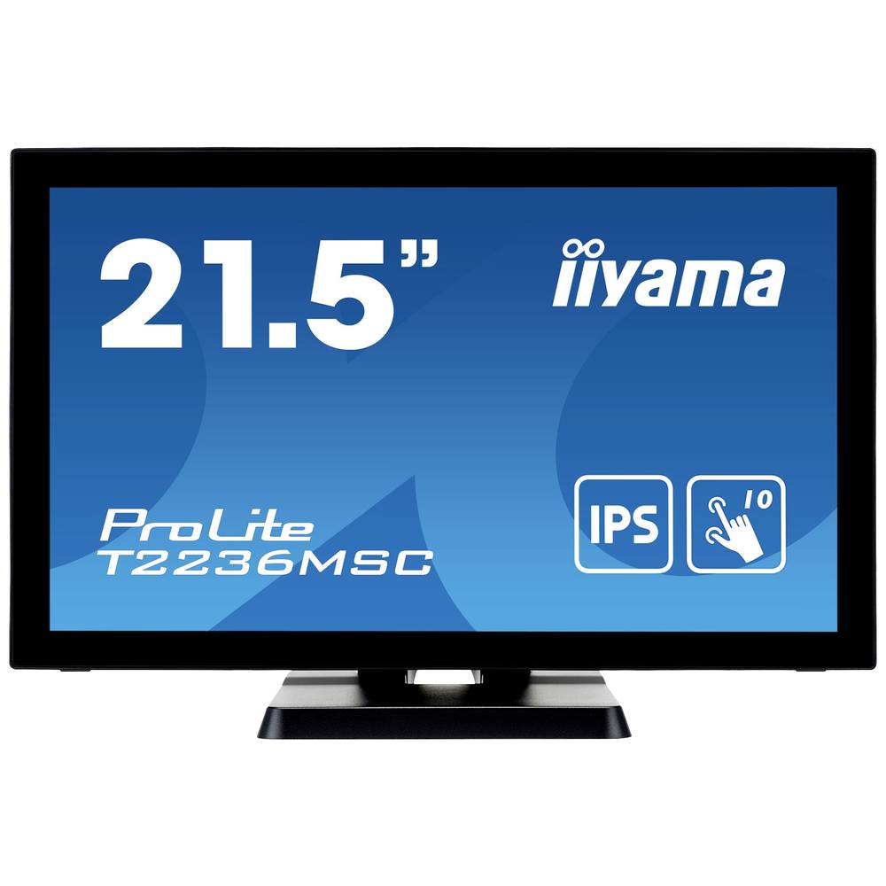 Iiyama PROLITE T2236MSC-B3 LED-monitor Energielabel E (A - G) 54.6 cm (21.5 inch) 1920 x 1080 Pixel 16:9 5 ms VGA, HDMI, DisplayPort, USB IPS LED