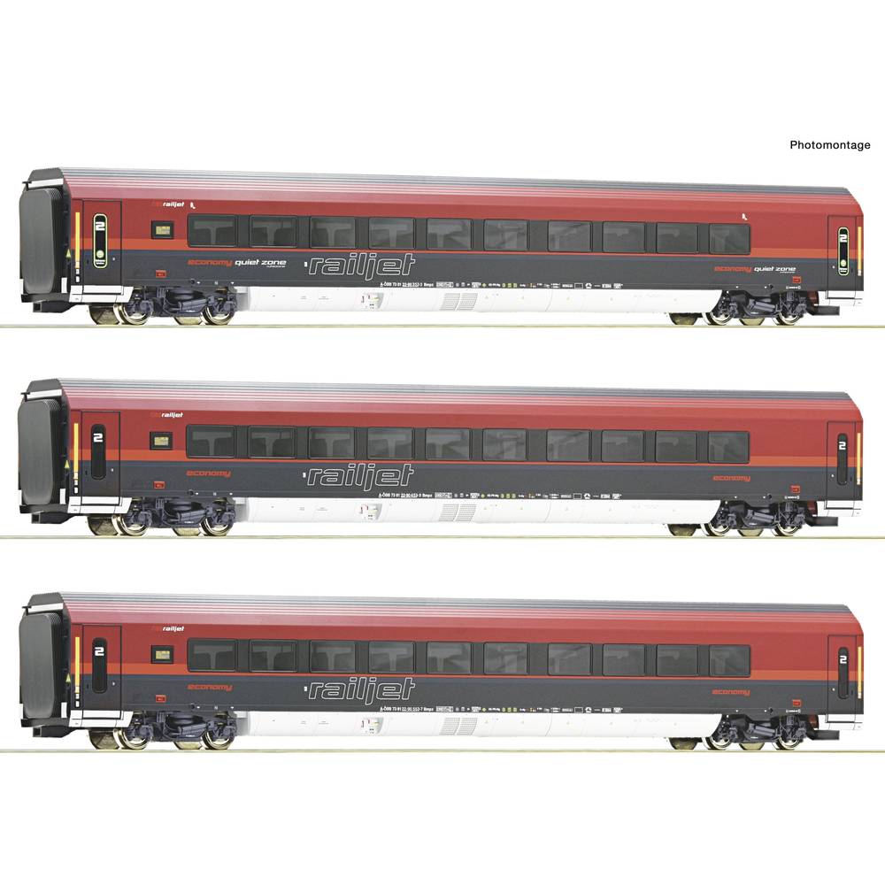 Roco 74040 H0 3-delige set Railjet van de ÖBB