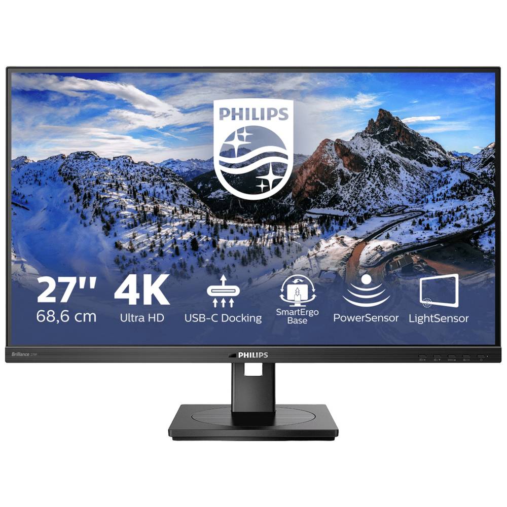 Philips 279P1/00 LCD-monitor Energielabel G (A - G) 68.6 cm (27 inch) 3840 x 2160 Pixel 16:9 4 ms HDMI, USB-A, DisplayPort, DVI IPS LCD