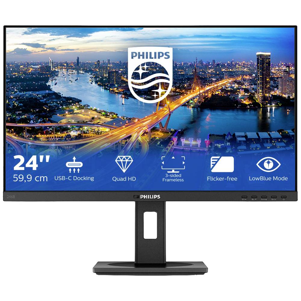 Philips 246B1/00 LCD-monitor Energielabel E (A - G) 68.6 cm (27 inch) 16:9 4 ms HDMI, USB-A, DisplayPort, USB-C IPS LCD