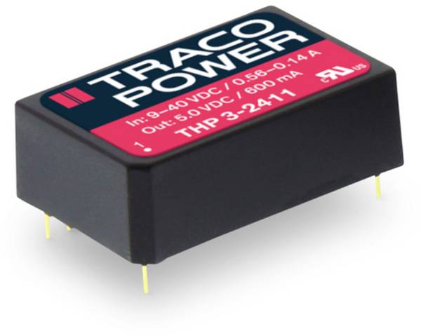 TracoPower THP 3-2422 DC/DC-converter, print 24 V/DC 12 V/DC, -12 V/DC 125 mA 3 W Aantal uitgangen: 2 x Inhoud 1 stuk(s)