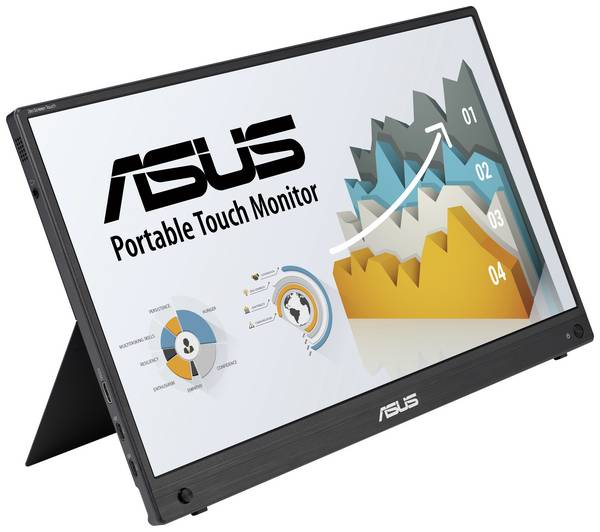 Asus MB16AHT IPS Touchscreen monitor Energielabel: E (A - G)  39.6 cm (15.6 inch) 1920 x 1080 Pixel 16:9 5 ms USB-C IPS LED