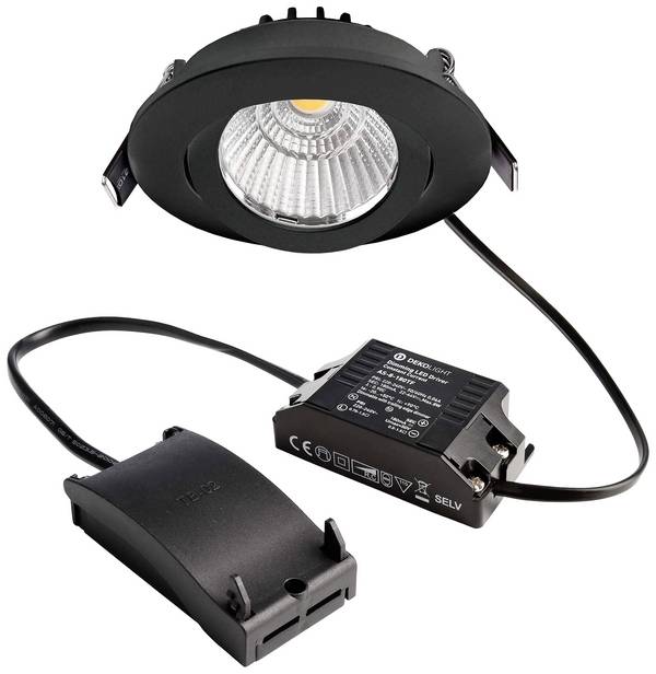 Deko Light 565357 Dione LED-inbouwlamp Energielabel: F (A - G) LED LED vast ingebouwd 8.50 W Zwart