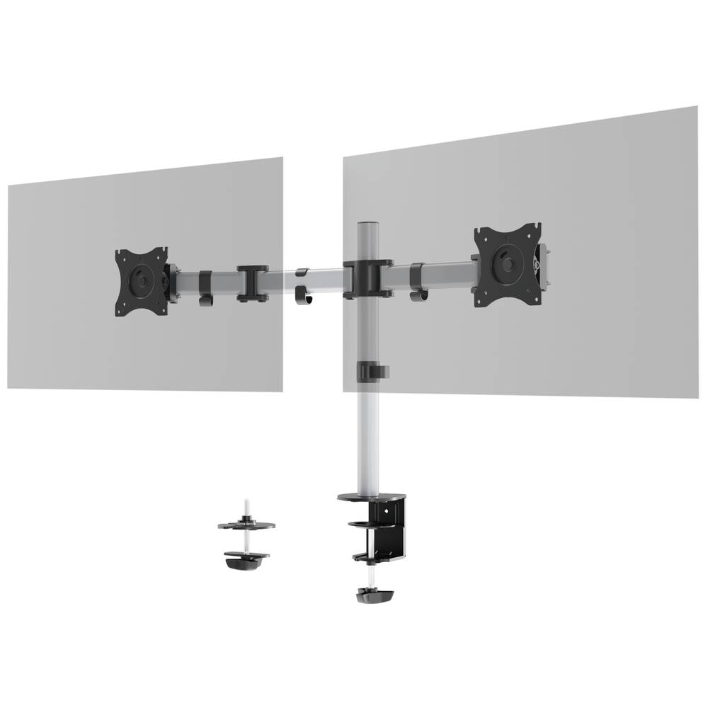 Durable SELECT 2-voudig Monitor-tafelbeugel 68,6 cm (27) Draaibaar, In hoogte verstelbaar, Kantelbaar, Zwenkbaar