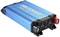 Een blauwe spanningsomvormer 'VOLTCRAFT MSW 1200-12-G' met ventilatiesleuven en twee aansluitingen aan één zijde voor stroomvoorziening.