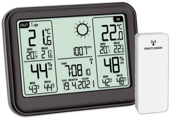 TFA Dostmann MEMO 35.1141.01 Draadloos weerstation Verwachting voor 12 tot 24 uur Aantal sensoren max.: 3