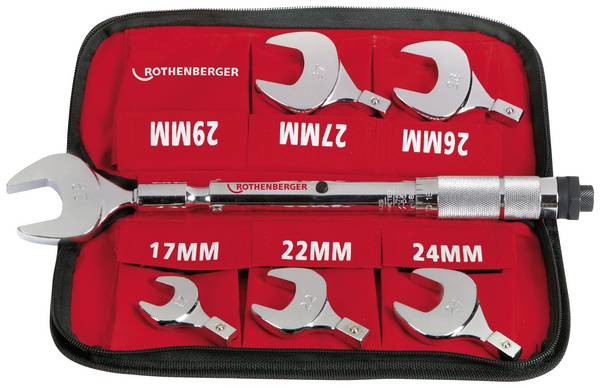 Rothenberger  175001 Moment-steeksleutelset  Voor insteekgereedschap Gaffelsleutel 14 - 77 Nm