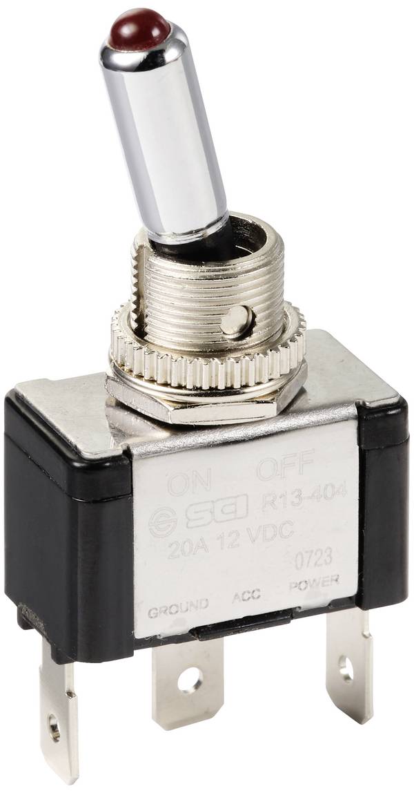 TRU COMPONENTS TC-11193840  Tuimelschakelaar 12 V/DC 20 A 1x uit/aan  Continu 1 stuk(s)