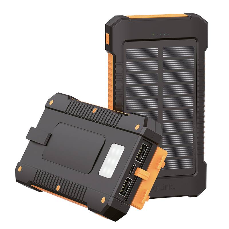 LogiLink PA0290 Mobile Power Bank LiPo 6.000mAh Solar black-1