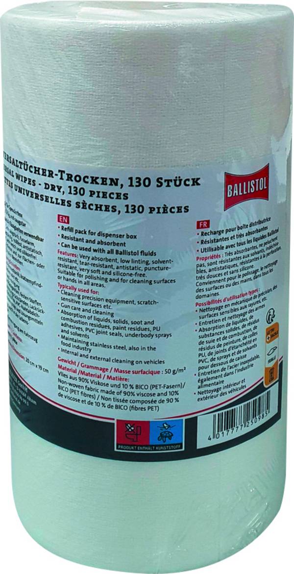 Ballistol 25098 Rol met 130 droge doeken 1 stuk(s)
