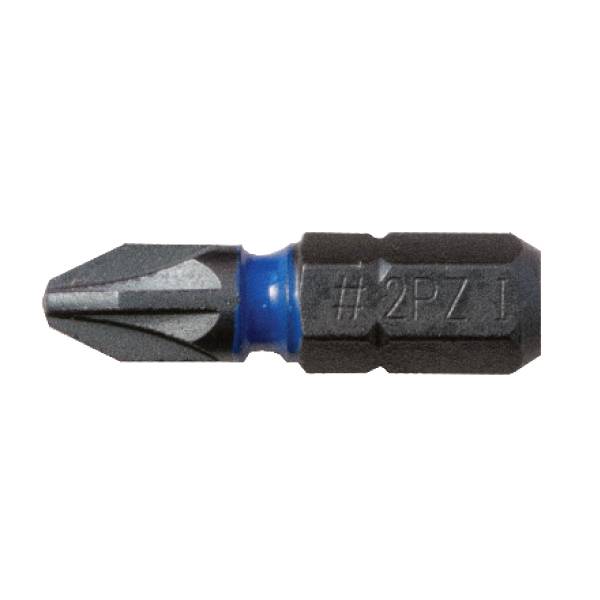 Een kruiskop schroevendraaierbit met de aanduiding '#2 PZ'.