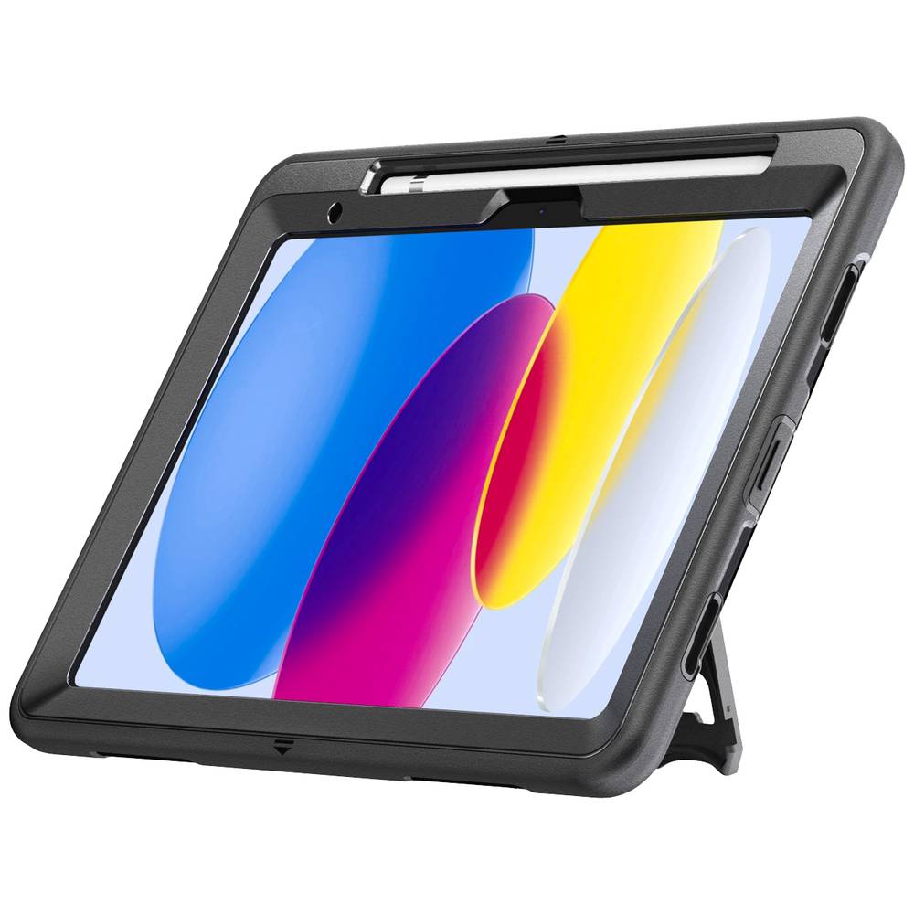 4smarts Rugged Grip Apple iPad 10.9 (2022) Hoes Full Protect Zwart