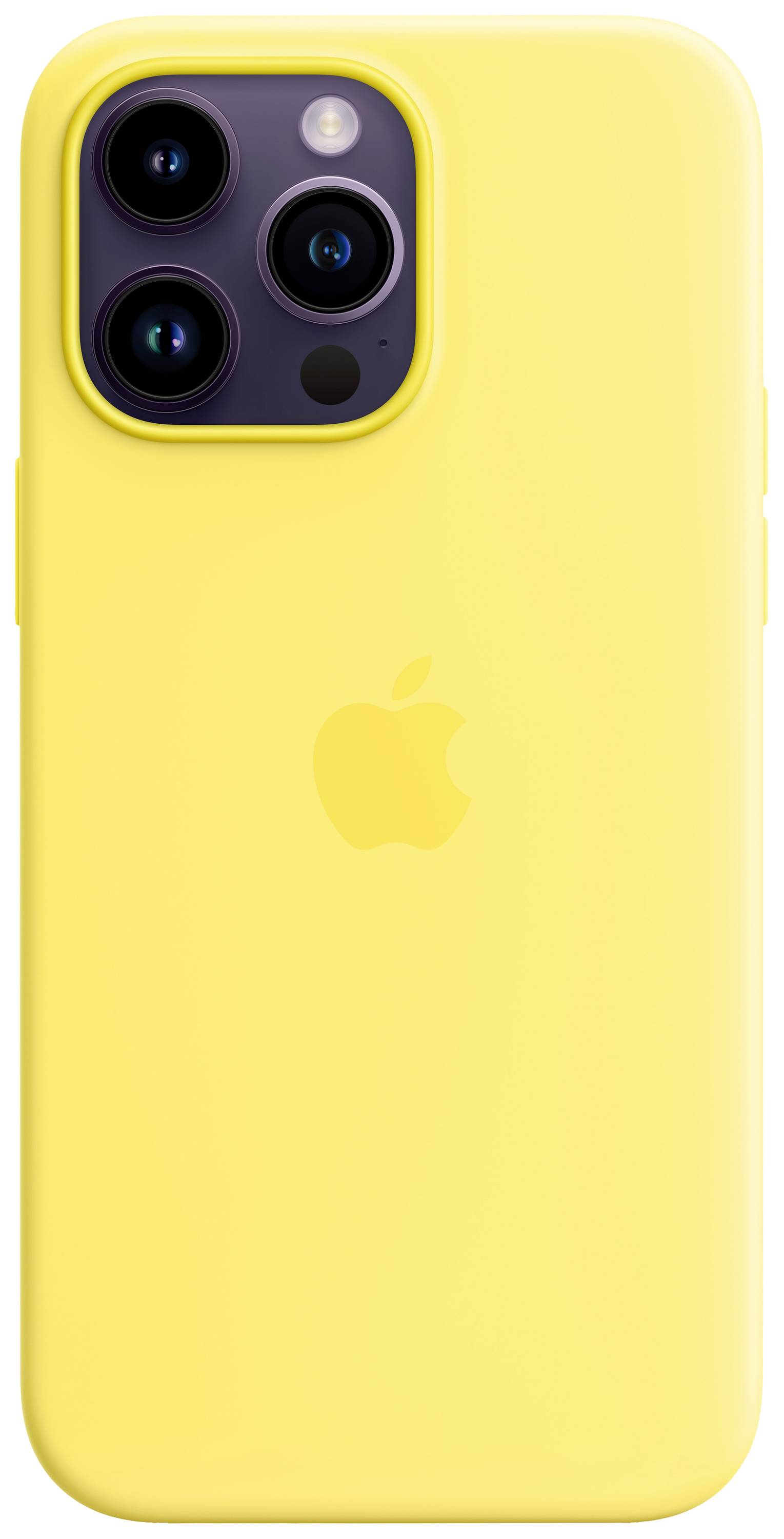 Apple Silicon Case MagSafe Case Apple iPhone 14 Pro Max Kanariegeel Inductieve lading, Stootbestendig