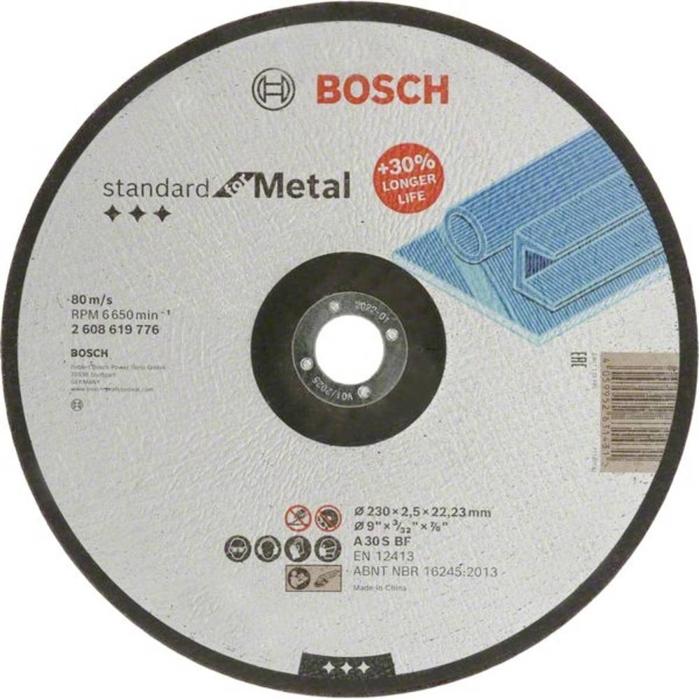 Bosch Accessories 2608619776 2608619776 Doorslijpschijf gebogen 230 mm 1 stuk(s) Metaal