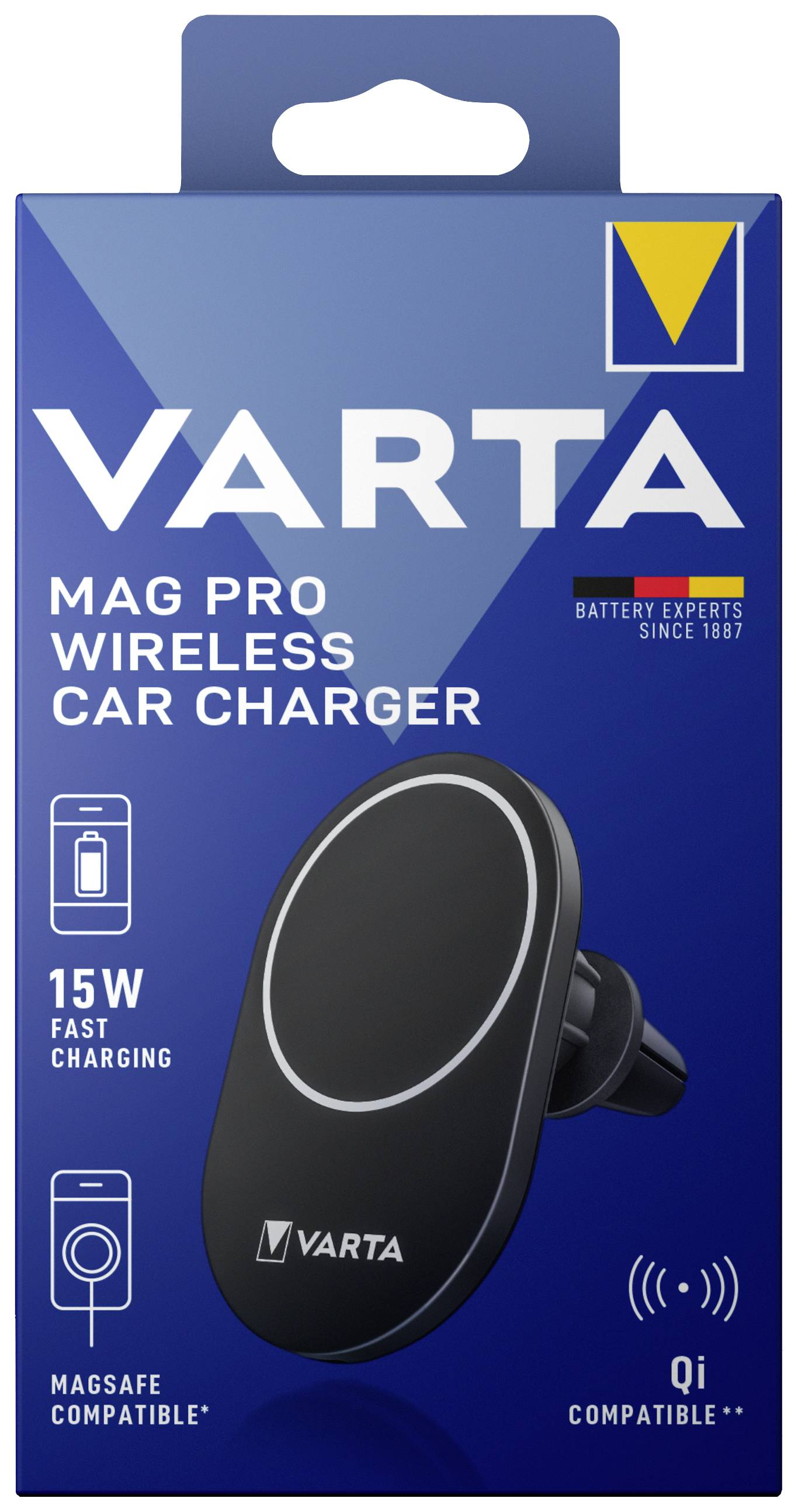 Varta Mag Pro draadloze autolader voor smartphones Aardmagnetisme Auto-4