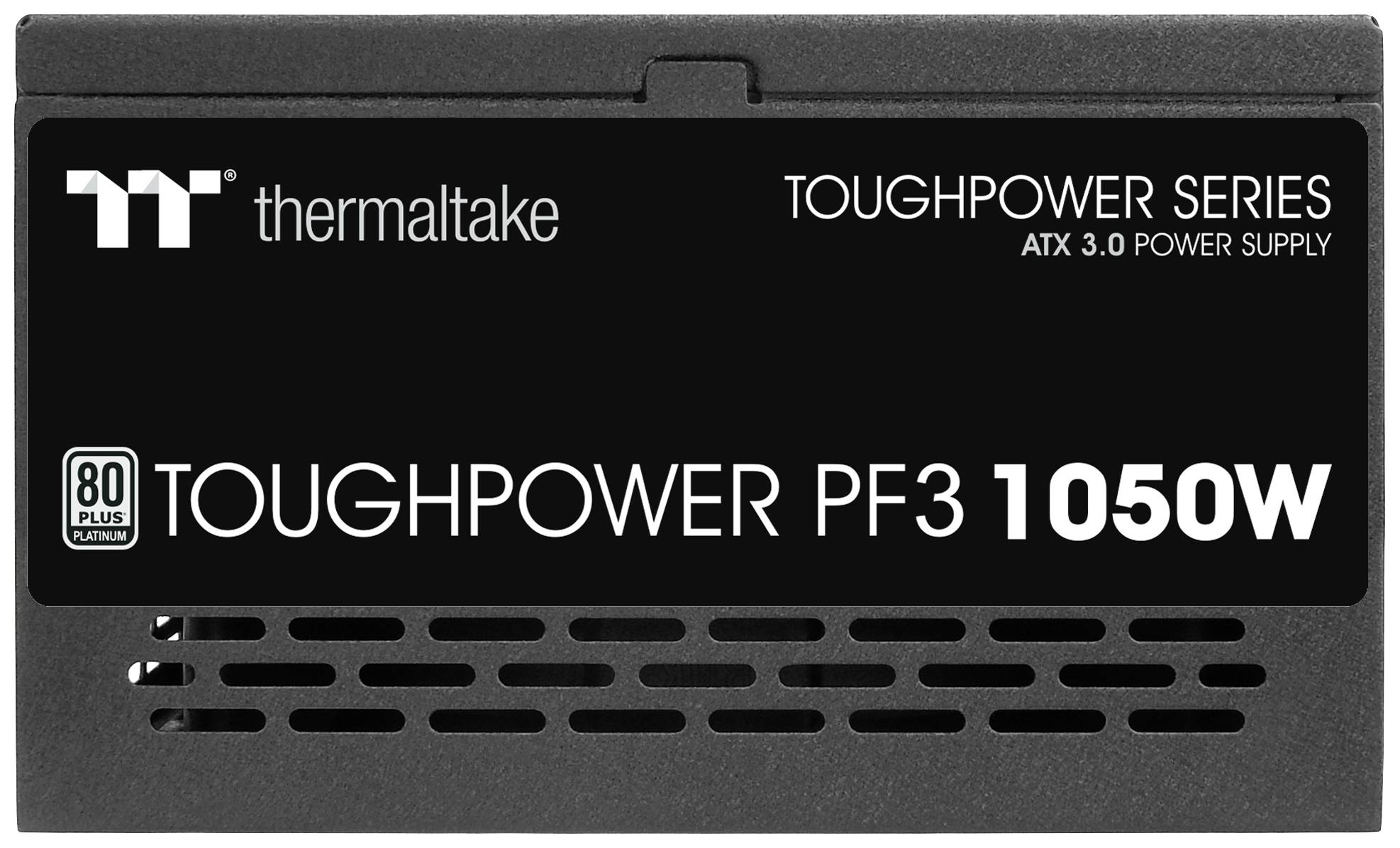'Voeding Thermaltake Toughpower PF3 1050W, ATX 3.0, 80 Plus Platinum.'