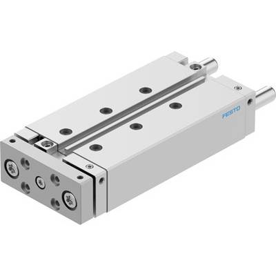 Lineaire aandrijving van Festo met rechthoekige behuizing en meerdere bevestigingspunten, geschikt voor nauwkeurige bewegingsbesturing in industriële toepassingen.