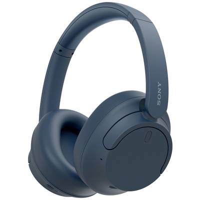 Draadloze over-ear koptelefoon in donkerblauw.