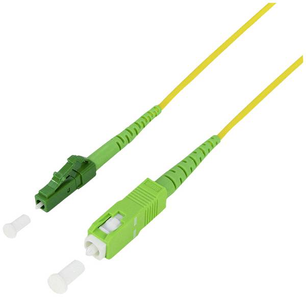 LogiLink FPSLS10 Glasvezel Optische vezel Aansluitkabel 10 m Geel [1x SC APC-stekker - 1x LC APC-stekker] 9/125 µ Singlemode