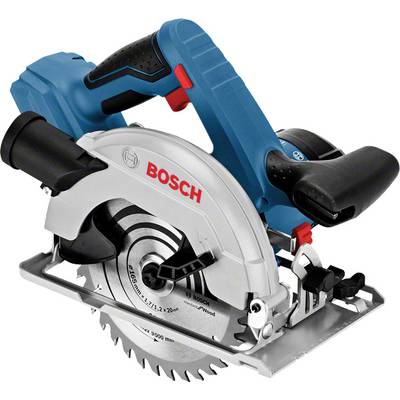 Bosch accuschaaf met blauwe handgreep en zilverkleurig zaagblad, geschikt voor nauwkeurige houtbewerkingen.
