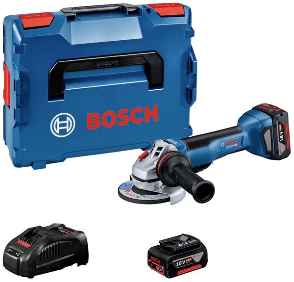 Bosch Professional GWS 18V-10 P 06019J4101 Haakse accuslijper  125 mm Incl. 2 accu's, Incl. lader, Incl. koffer  18 V 5 Ah