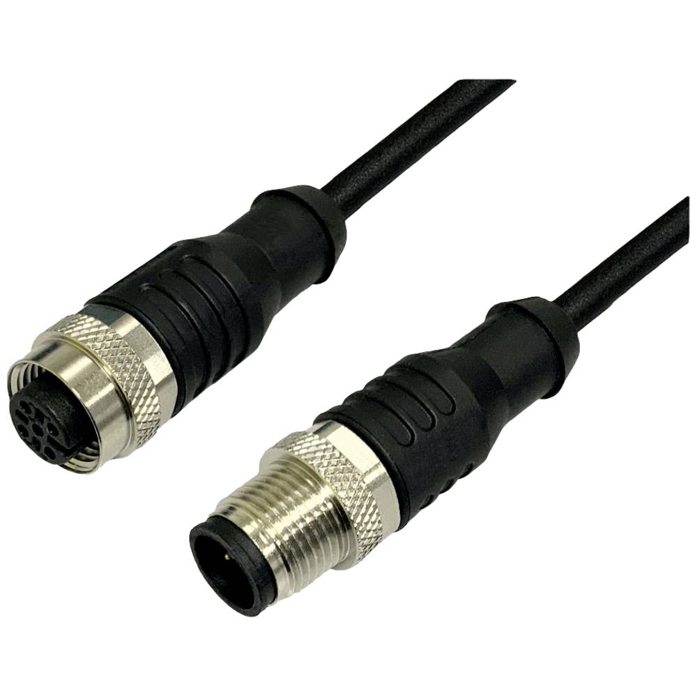 BKL Electronic 2702036 Sensor/actuator verlengkabel M12 Aantal polen: 3 Stekker (recht) op koppeling (recht) 2 m 1 stuk