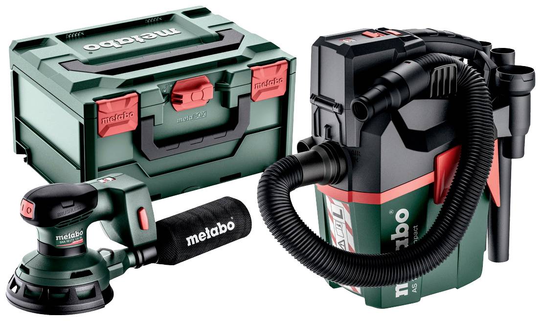 Metabo 691199000 Excentrische accuschuurmachine Brushless, Incl. koffer, Zonder accu, Zonder lader 18 V Ø 125 mm-0