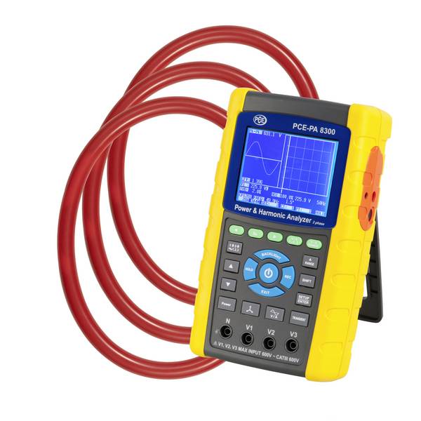PCE Instruments PCE-PA 8300-2 Stroomtang Digitaal Datalogger, Grafisch display CAT III 600 V