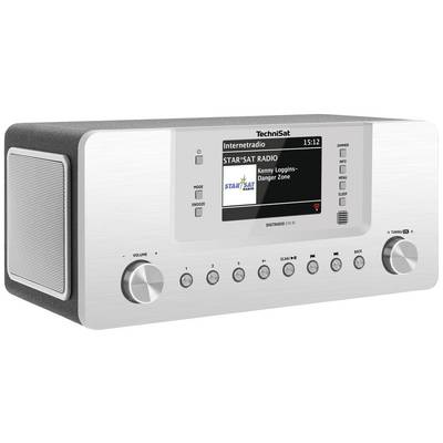 Een digitale radio toont op het display informatie over het huidige nummer: 'Kenny Loggins - Danger Zone' op 'STAR*SAT RADIO'.