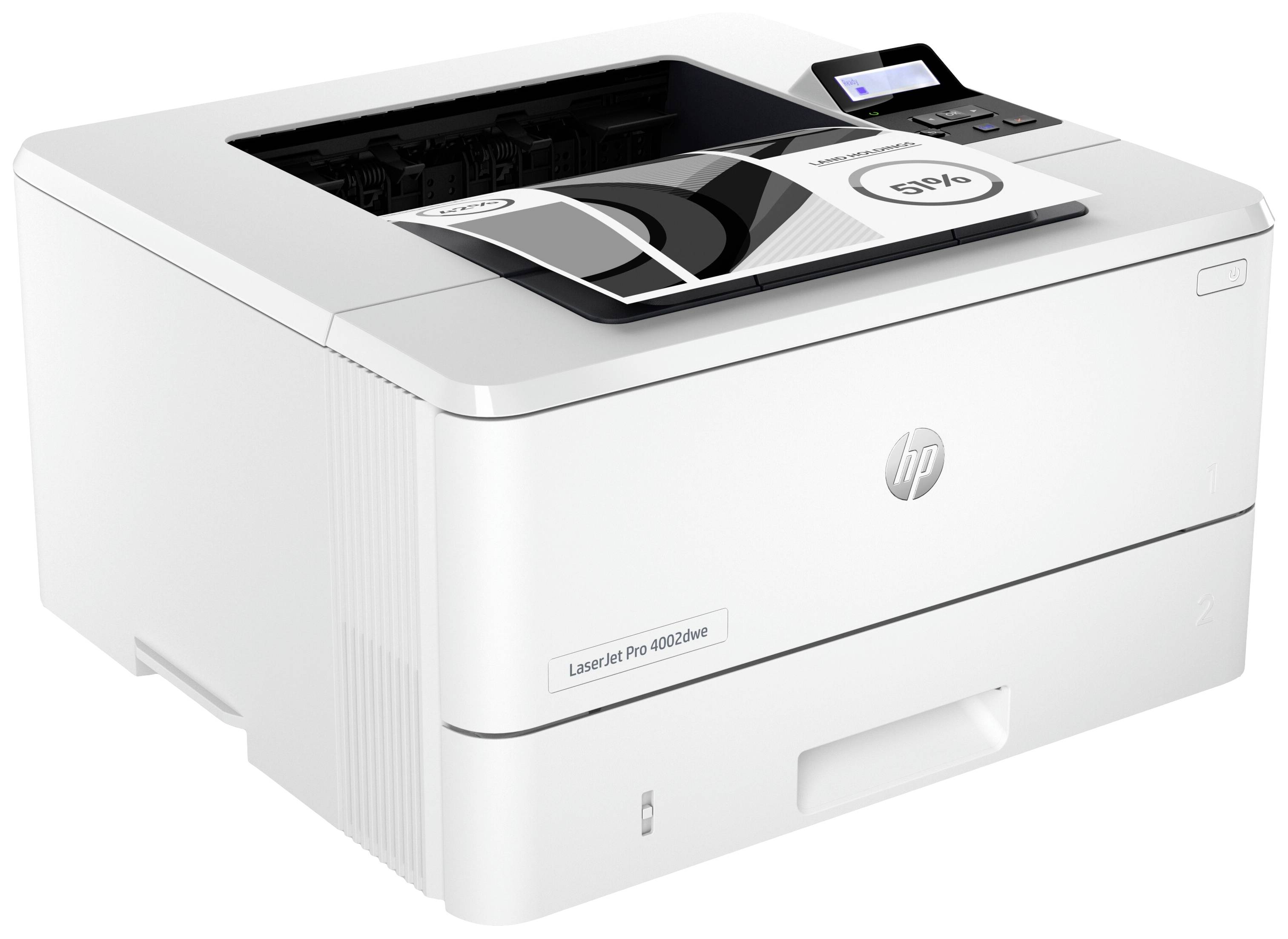 HP LaserJet Pro 4002 dwe Printer Laser, kleur Zwart/wit A4 40 pag./min. 4800 x 600 dpi Bluetooth, Duplex, LAN, WiFi, USB-3