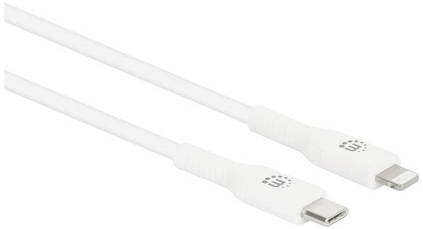 Manhattan 394505 USB-kabel USB-C stekker, Apple Lightning stekker 0.50 m Wit
