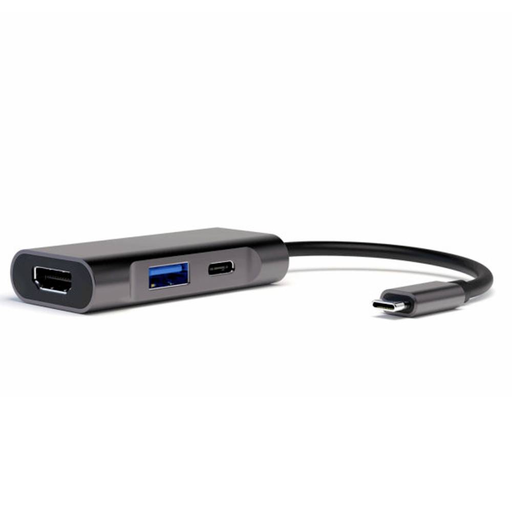 4Smarts 3in1 Kompakt Hub USB 3.0-hub Grijs