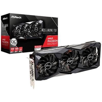 ASRock Videokaart AMD Radeon RX 6700 XT Challenger Pro  12 GB GDDR6-SDRAM PCIe  HDMI, DisplayPort Overclocked