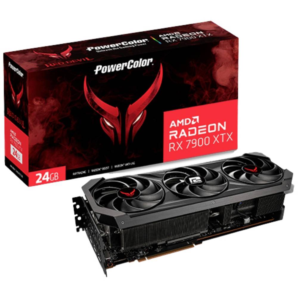 Powercolor Videokaart AMD Radeon RX 7900 XTX Red Devil 24 GB GDDR6-SDRAM PCIe HDMI, DisplayPort Overclocked