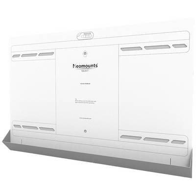 Een tv-wandsteun van Neomounts, model SELECT. Hij is plat en breed van ontwerp, geschikt voor grote beeldschermen.