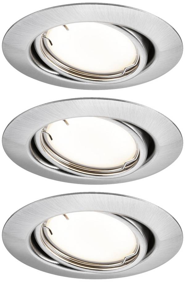 Paulmann 92464  LED-inbouwlamp Set van 3 stuks  LED  14.7 W IJzer (geborsteld)