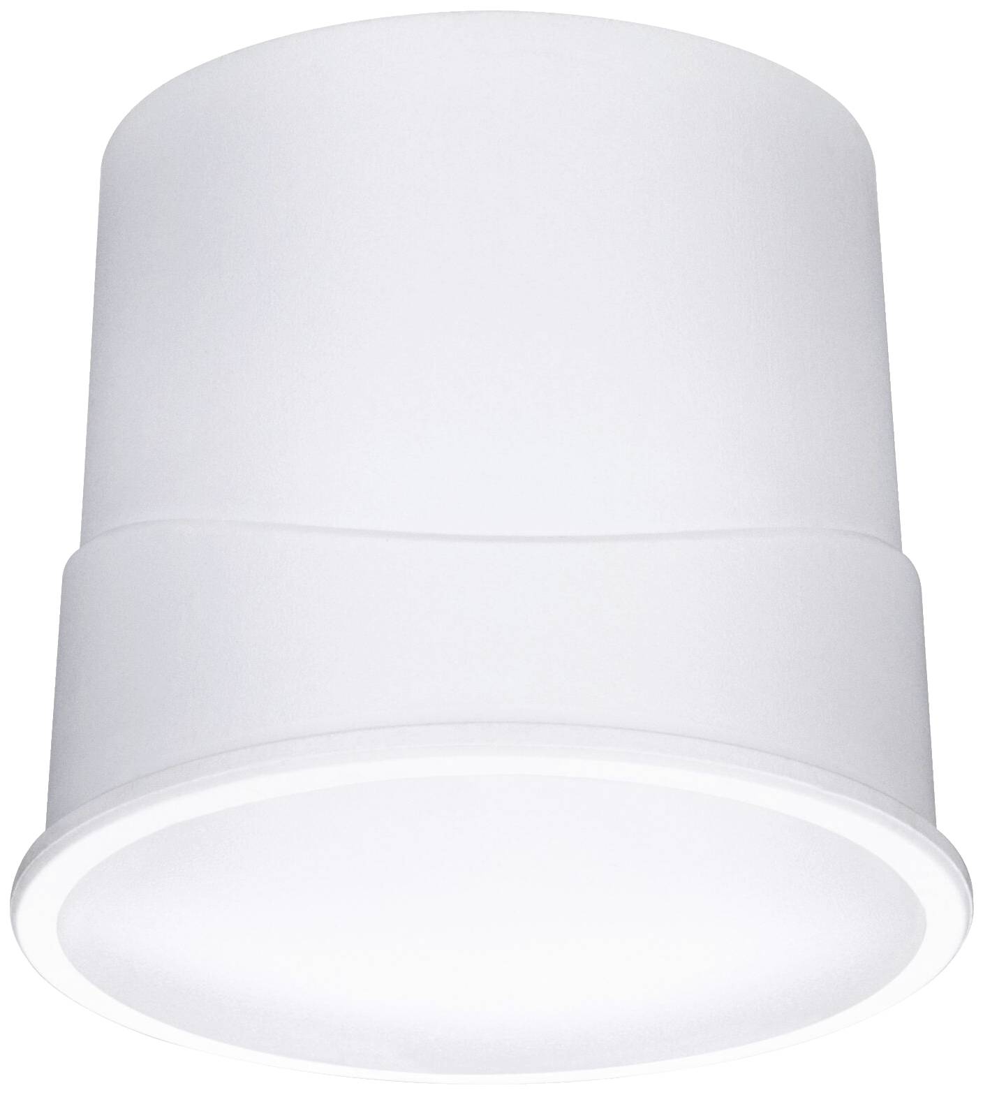 Witte cilindrische plafondlamp met een strak design straalt helder licht uit. Ideaal voor moderne, minimalistische interieurs.