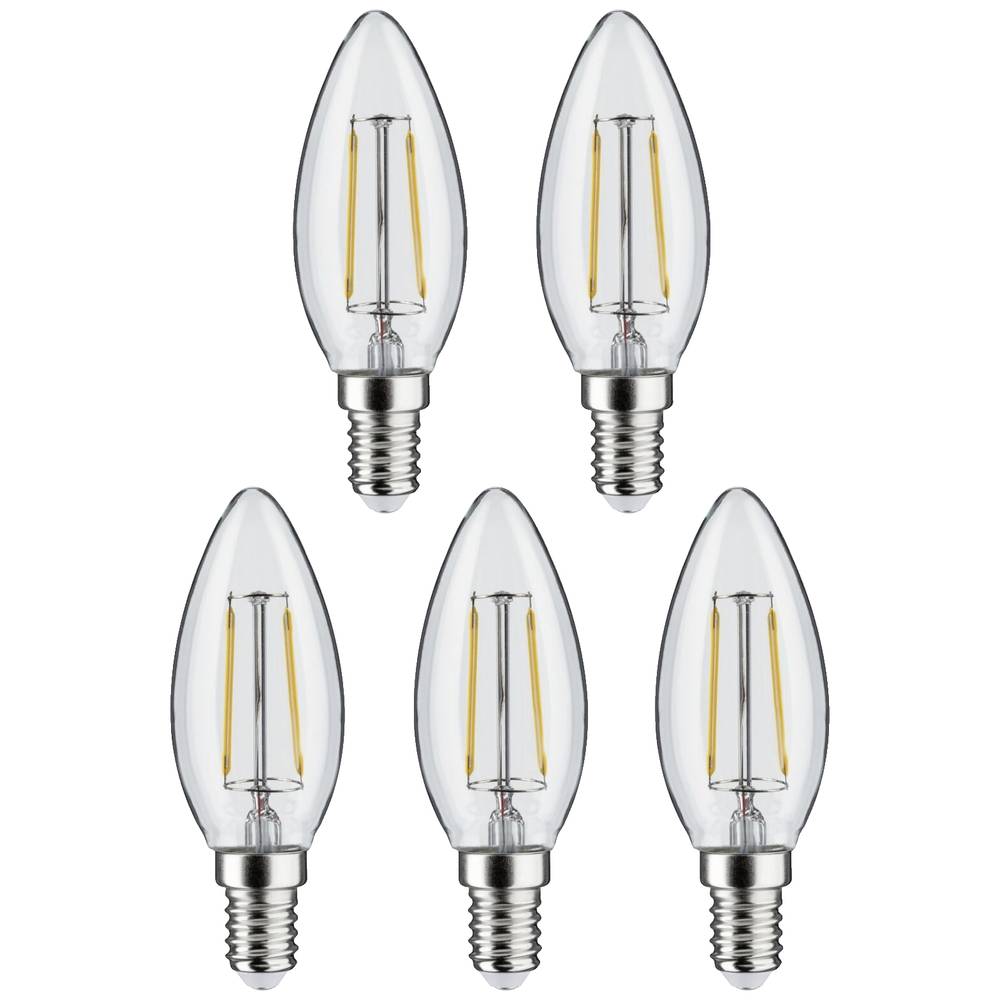 Paulmann 29094 LED-lamp Energielabel F (A - G) E14 Kaars 4.8 W Warmwit (Ø x h) 35 mm x 98 mm 5 stuk(s)