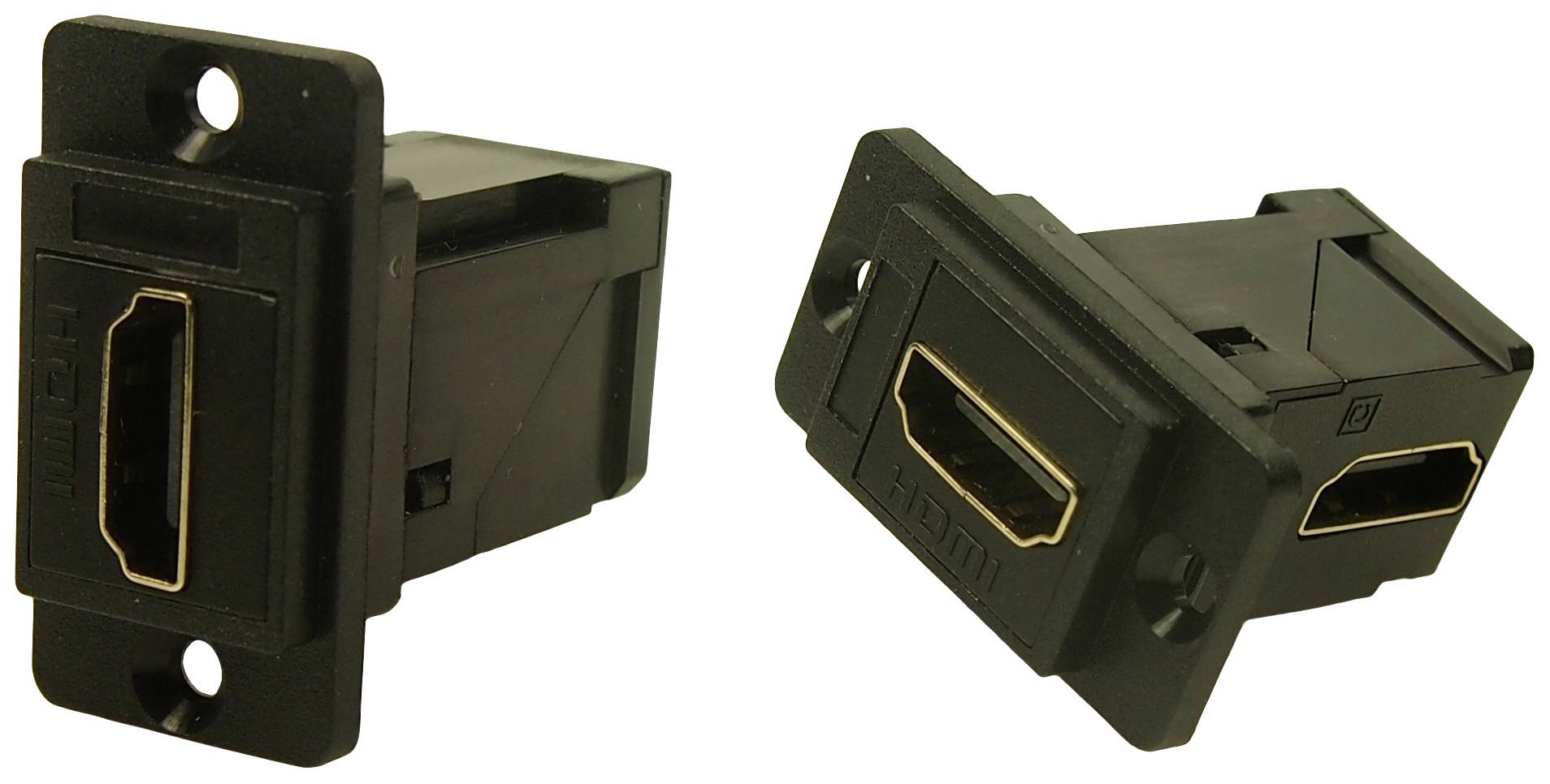 Cliff CP30753 HDMI-adapter Bus, inbouw Zwart 1 stuk(s)