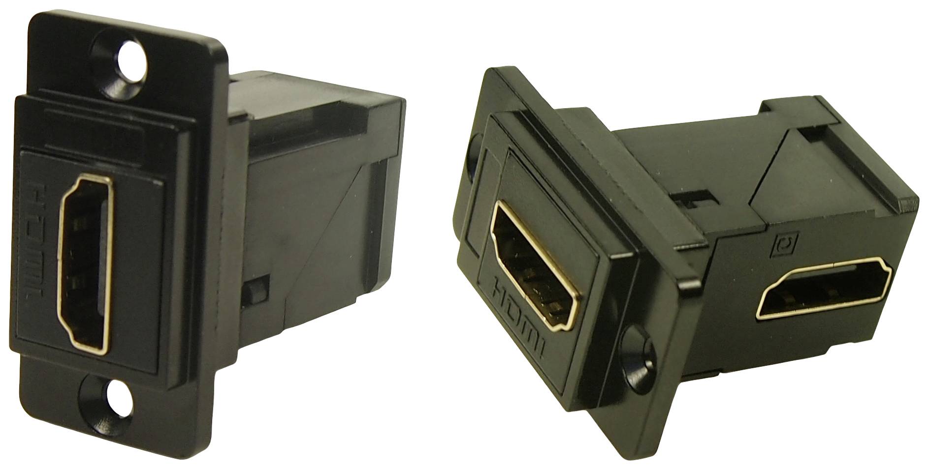 Cliff CP30753MB HDMI-adapter Bus, inbouw Zwart 1 stuk(s)