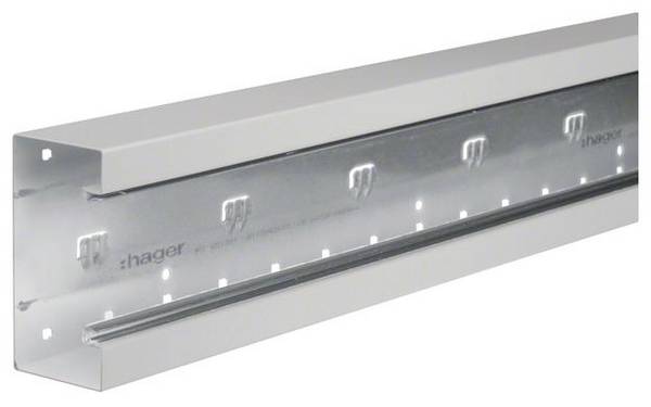 Hager BRS6513017035 Kabelgoot Onderdeel (l x b) 2000 mm x 130 mm Grijs 2 m