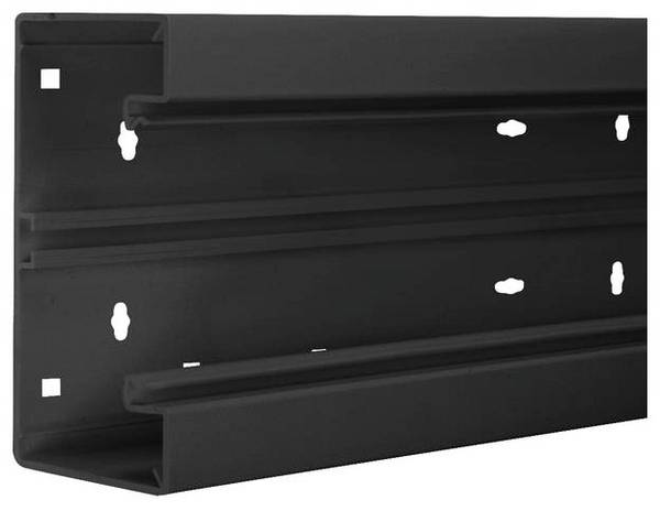 Hager BR6513019011 Kabelgoot Onderdeel (l x b) 2000 mm x 130 mm Zwart 2 m