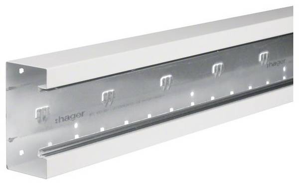 Hager BRS6513019016 Kabelgoot Onderdeel (l x b) 2000 mm x 130 mm Wit 2 m