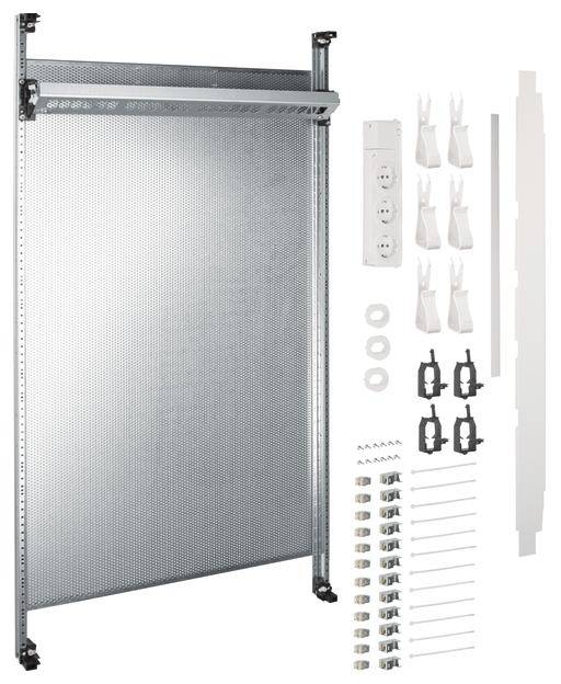 Hager UF221NW Hager UF221NW complete veld multimedia universeel 900 mm 2-veld m.12xpatchmod. RJ45 Compleet veld 1 stuk(s)