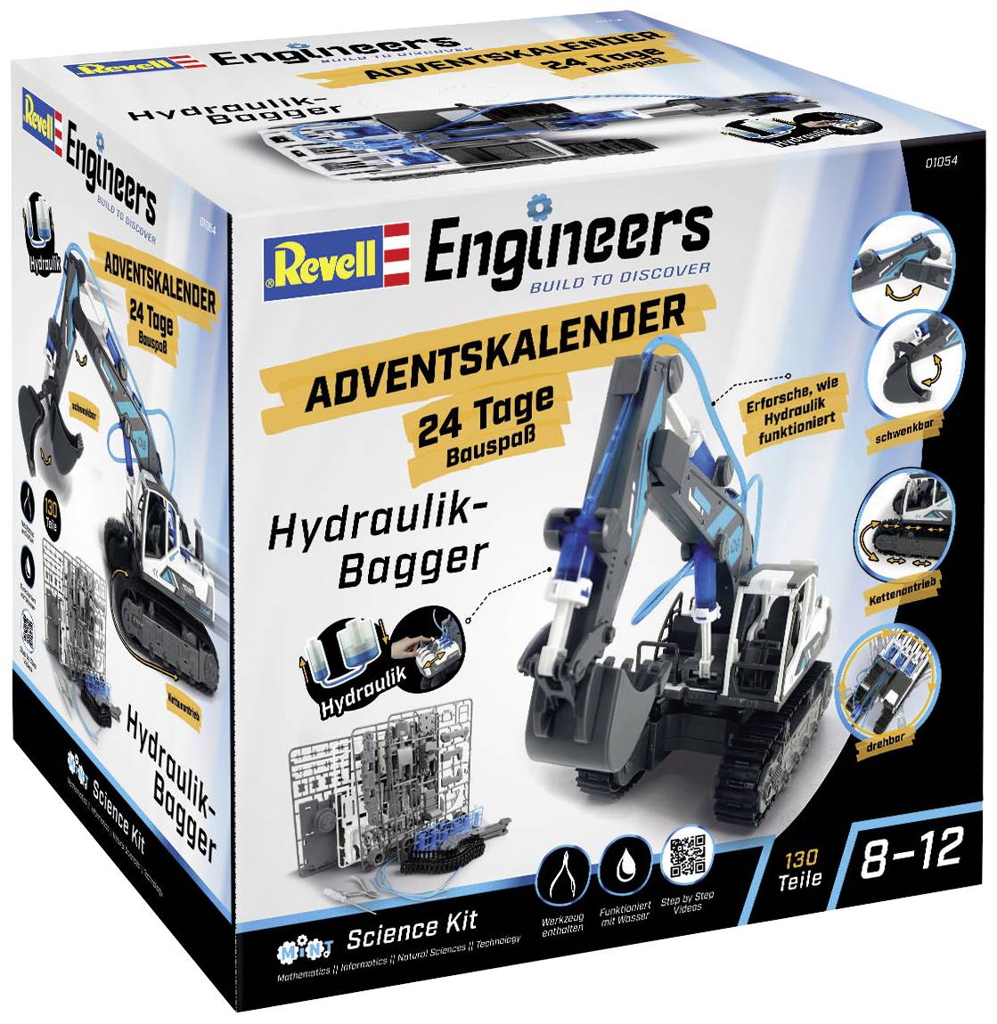 Revell Engineers Adventskalender "Engineers Excavator" Adventskalender Hydraulische graafmachine Techniek Leeftijdsklass-2