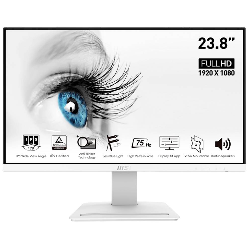 MSI PRO MP243WDE LED-monitor Energielabel E (A - G) 60.5 cm (23.8 inch) 1920 x 1080 Pixel 16:9 5 ms DisplayPort, HDMI, Hoofdtelefoon (3.5 mm jackplug) IPS LED